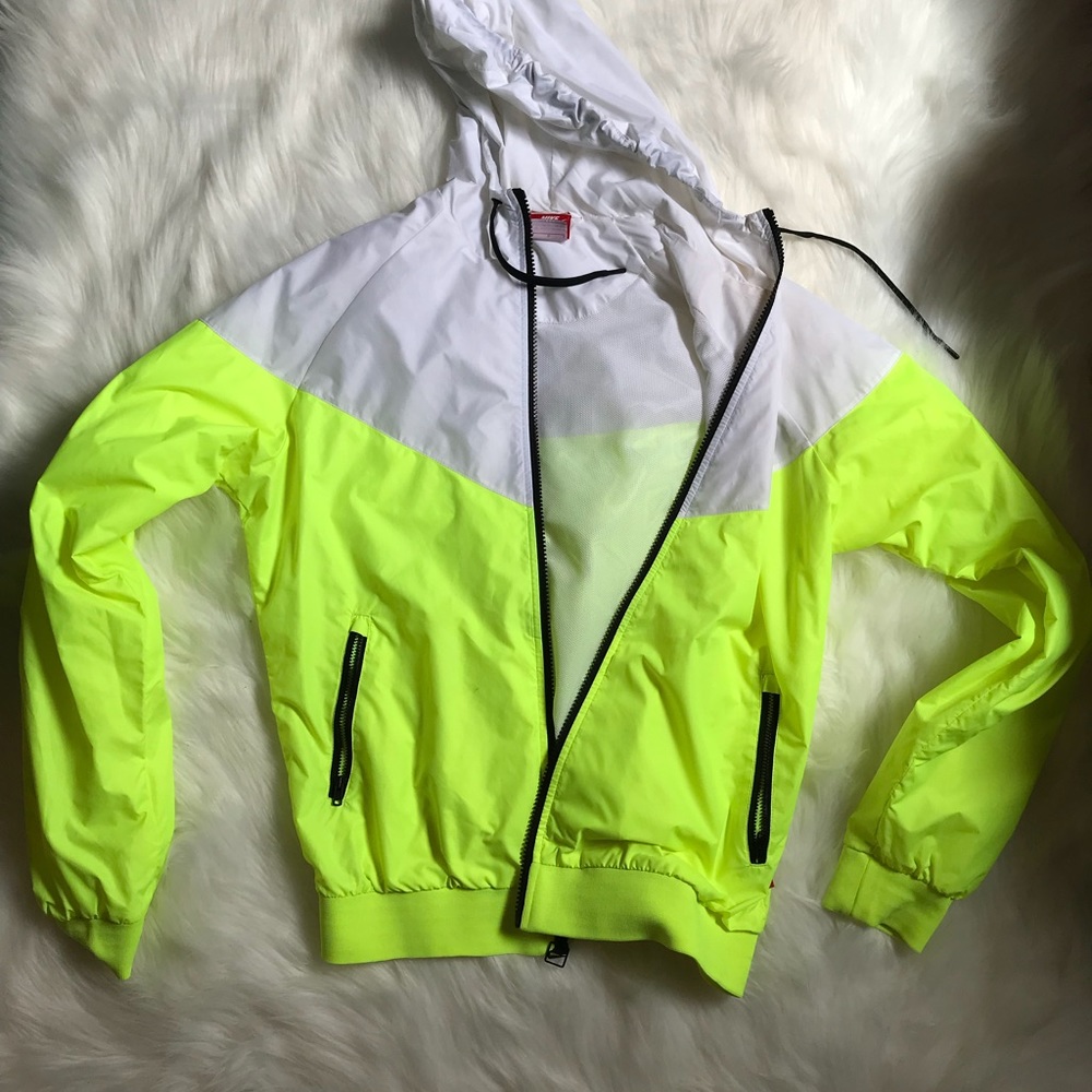 Large women’s neon windbreaker